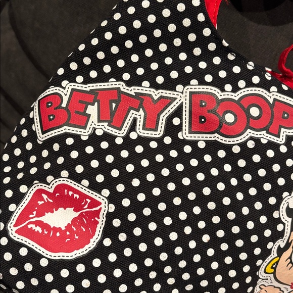 Vintage Betty Boop Black and White Polka Dot Bag Y2K - Picture 3 of 13